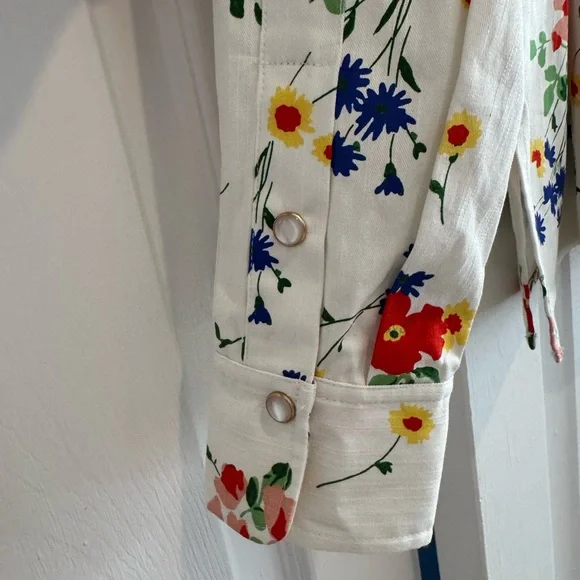 NWT Tuckernuck Winnie Blouse in Morning Light Amaryllis. Size S. - Picture 4 of 5